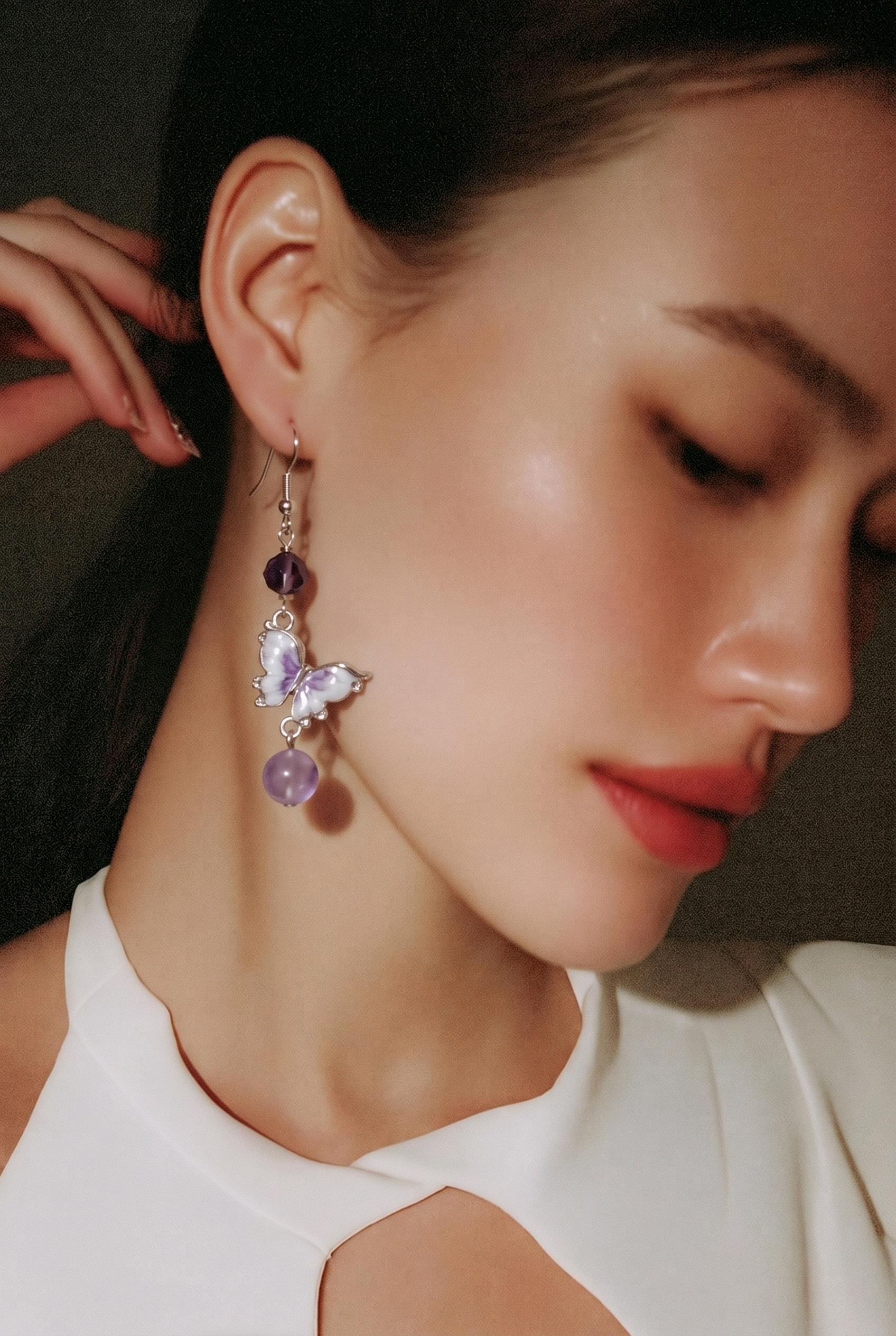 Boucles d'oreilles Améthyste- Pierre naturelles Apaisante.