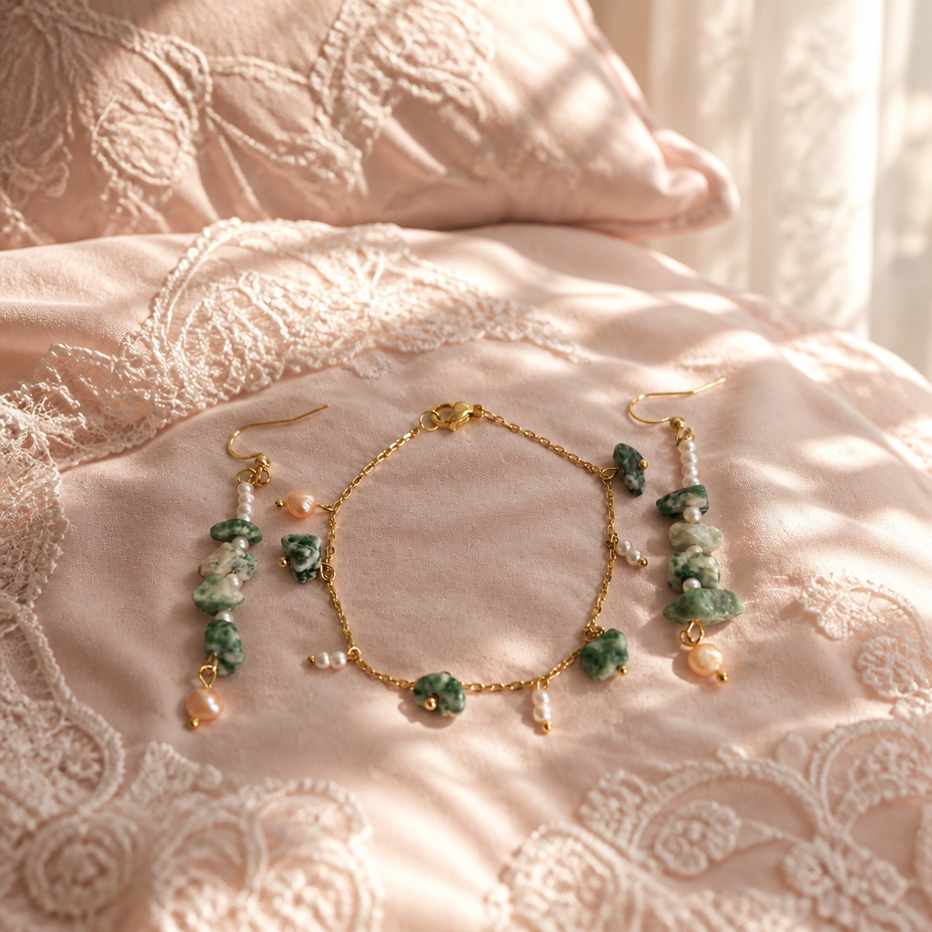 Parure en Agate Arbre Chips.