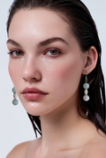 Boucles d'oreilles en Aigue Marine et Perles d'eau Douce.