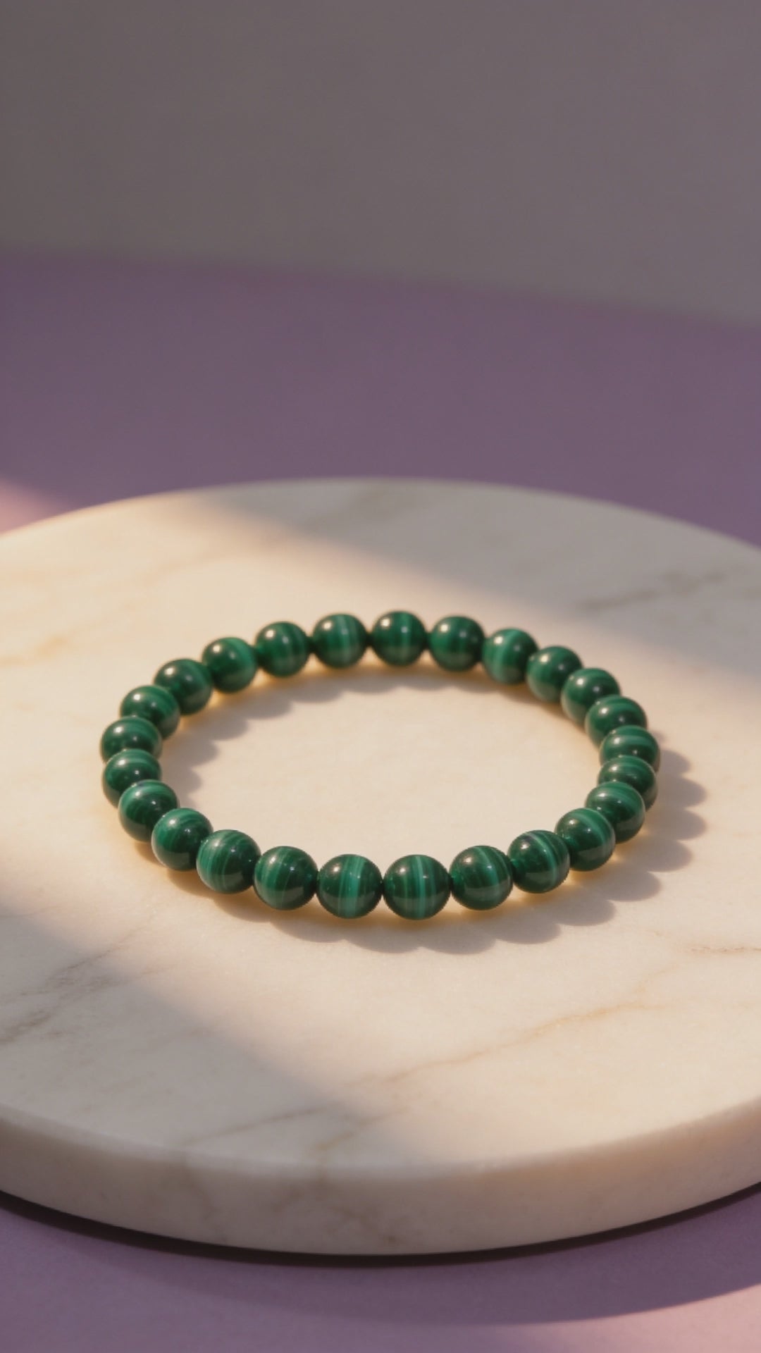 Bracelet Malachite - Pierre naturelle Bienveillante.
