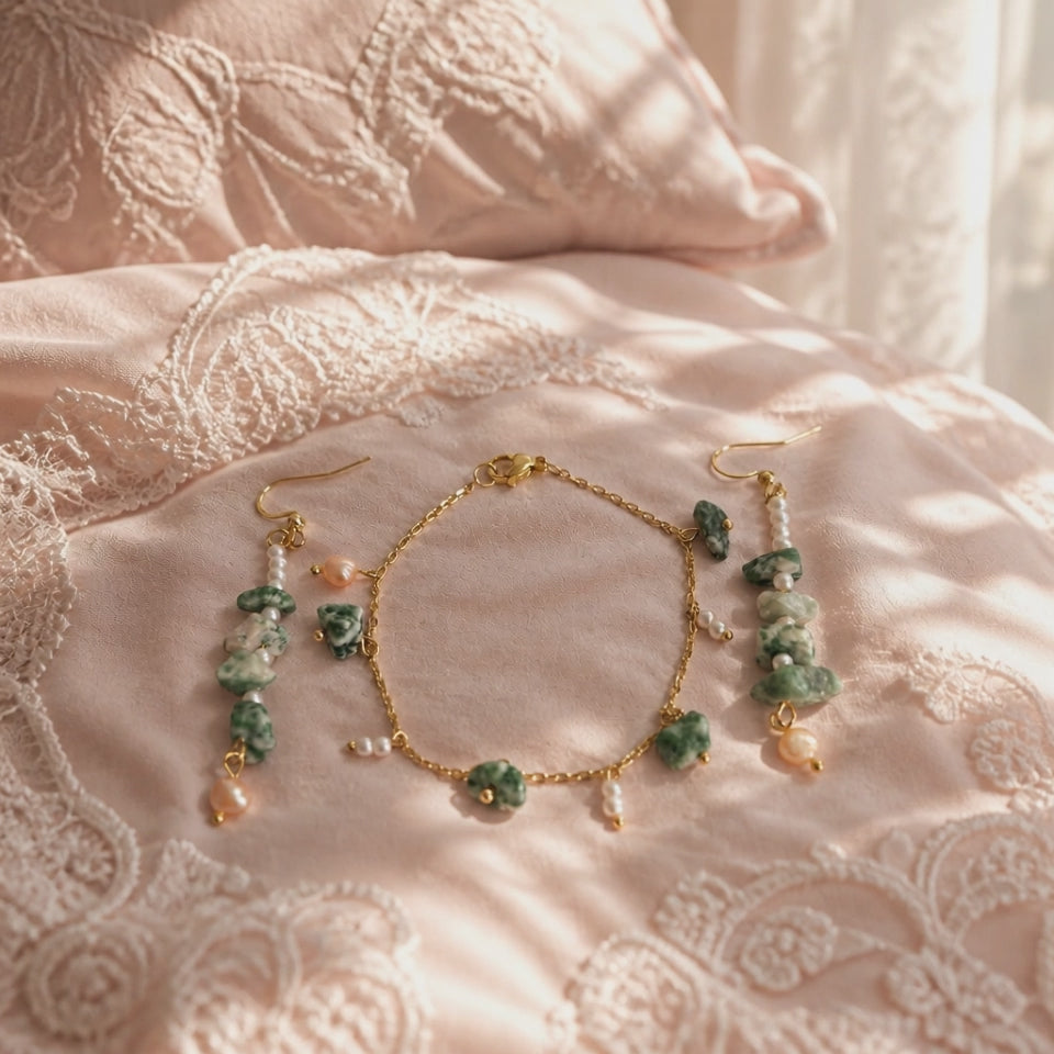 Parure en Agate Arbre Chips.