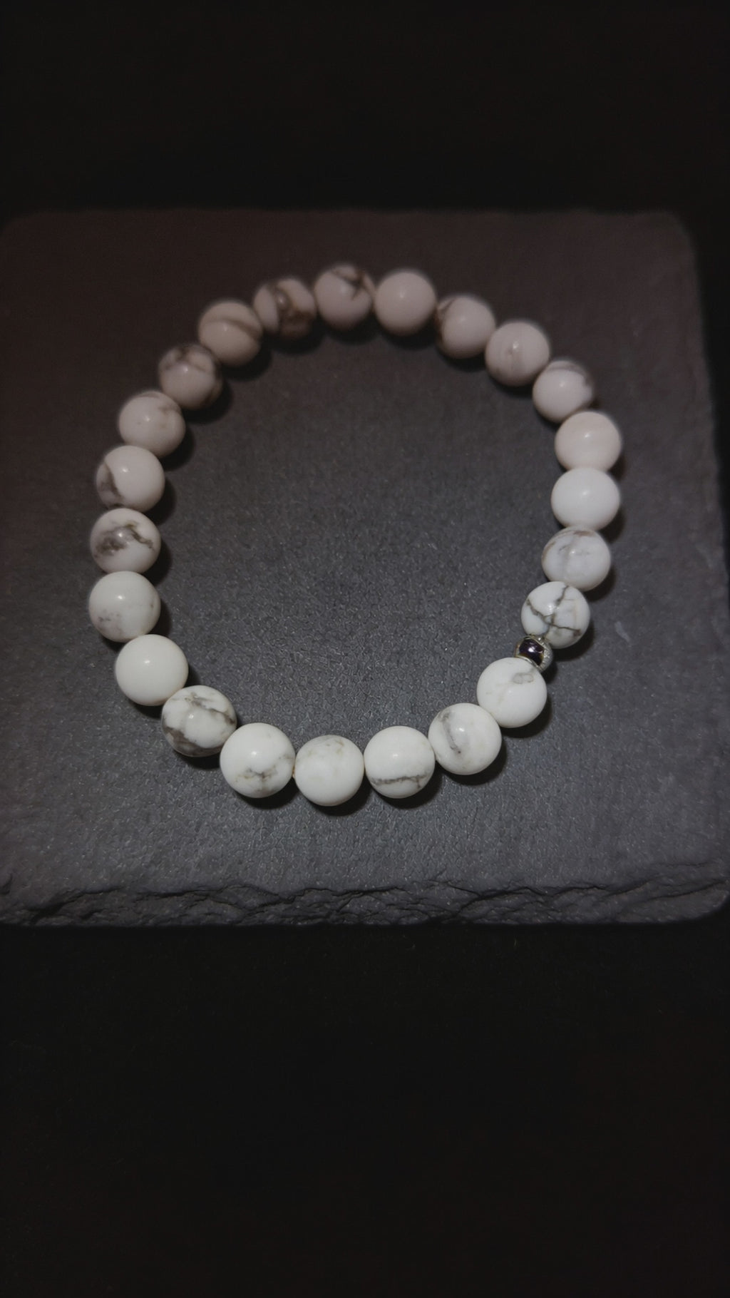Bracelet en Howlite- Pierre naturelle apaisante